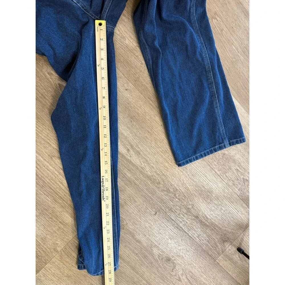 Carhartt Denim Big Overalls 32x30 Men’s Blue Workwear OR4672-M (READ)